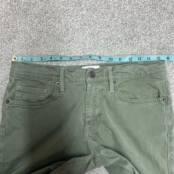 Frame Jeans Mens 31x26 Green L Homme Slim Wash Military Stretch Pants Denim - Picture 5 of 11